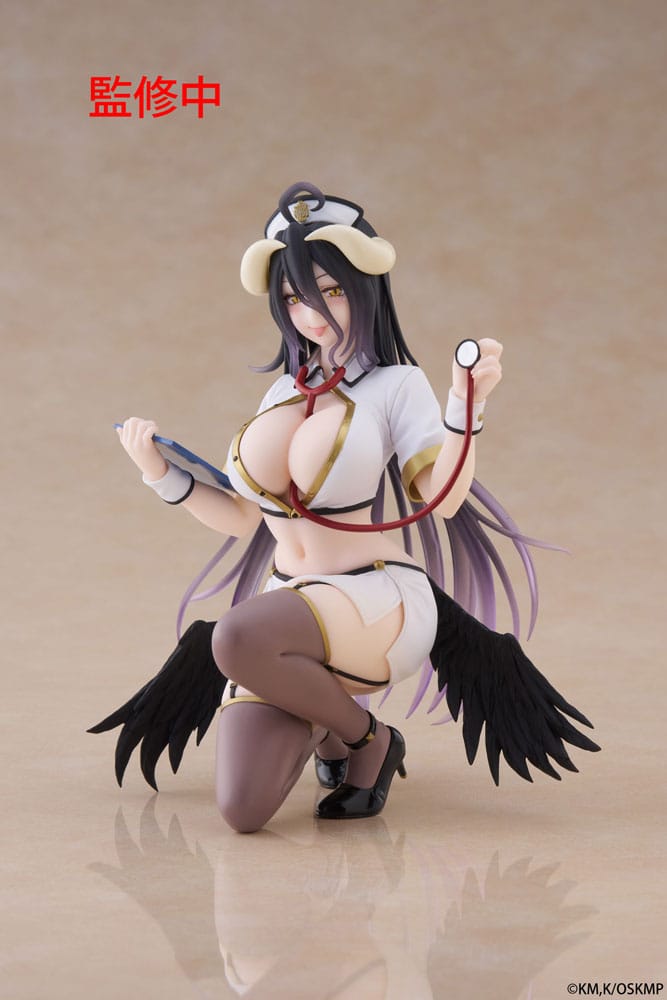 Estatua de PVC Overlord, figura bonita de escritorio, enfermera Albedo Ver. Renovación 13 cm