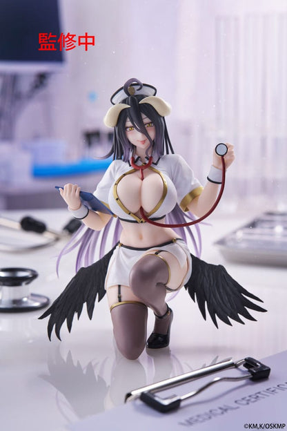 Estatua de PVC Overlord, figura bonita de escritorio, enfermera Albedo Ver. Renovación 13 cm