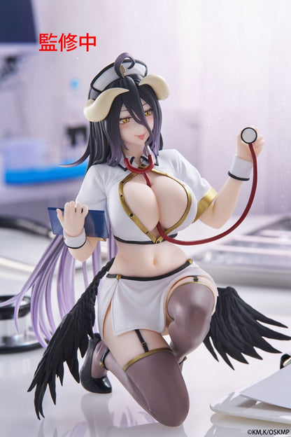 Estatua de PVC Overlord, figura bonita de escritorio, enfermera Albedo Ver. Renovación 13 cm
