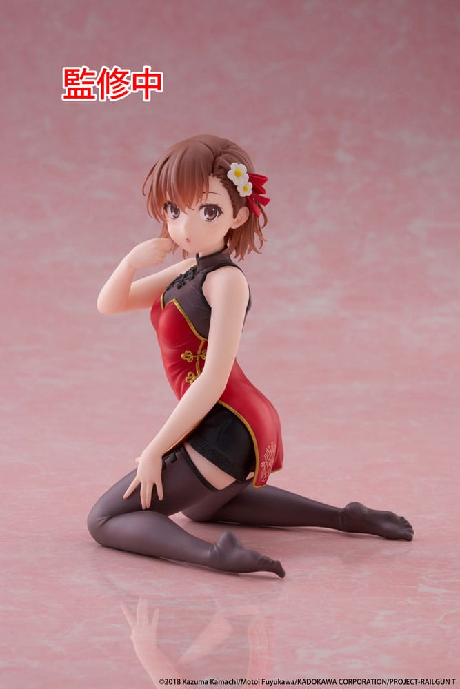 Une certaine statue scientifique en PVC de Railgun, figurine mignonne de bureau Mikoto Misaka, robe chinoise Ver. 13 cm