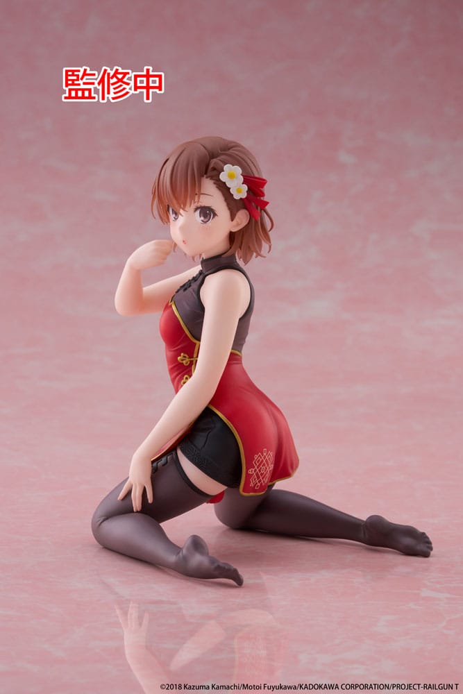 Une certaine statue scientifique en PVC de Railgun, figurine mignonne de bureau Mikoto Misaka, robe chinoise Ver. 13 cm