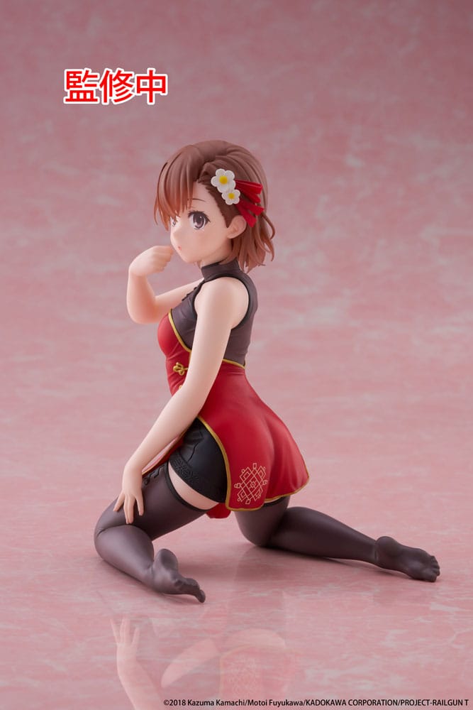 Une certaine statue scientifique en PVC de Railgun, figurine mignonne de bureau Mikoto Misaka, robe chinoise Ver. 13 cm