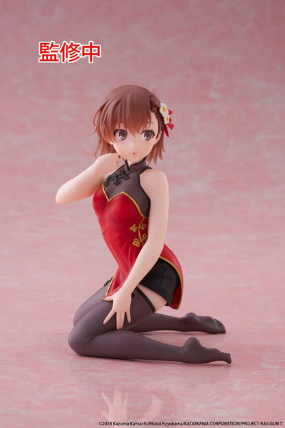 Une certaine statue scientifique en PVC de Railgun, figurine mignonne de bureau Mikoto Misaka, robe chinoise Ver. 13 cm