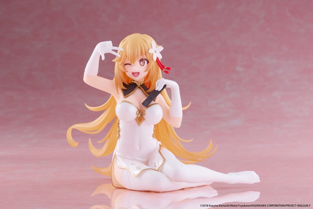 En viss vitenskapelig Railgun PVC-statue stasjonær søt figur Misaki Shokuho kinesisk kjole Ver. 13 cm