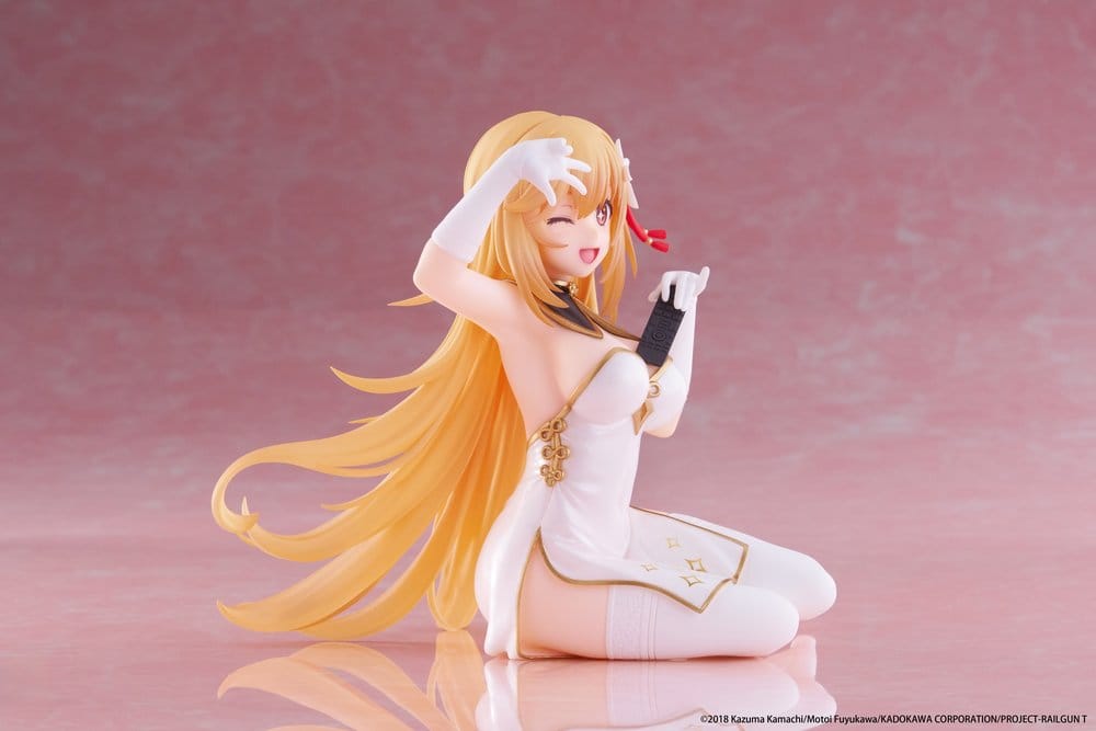En viss vitenskapelig Railgun PVC-statue stasjonær søt figur Misaki Shokuho kinesisk kjole Ver. 13 cm