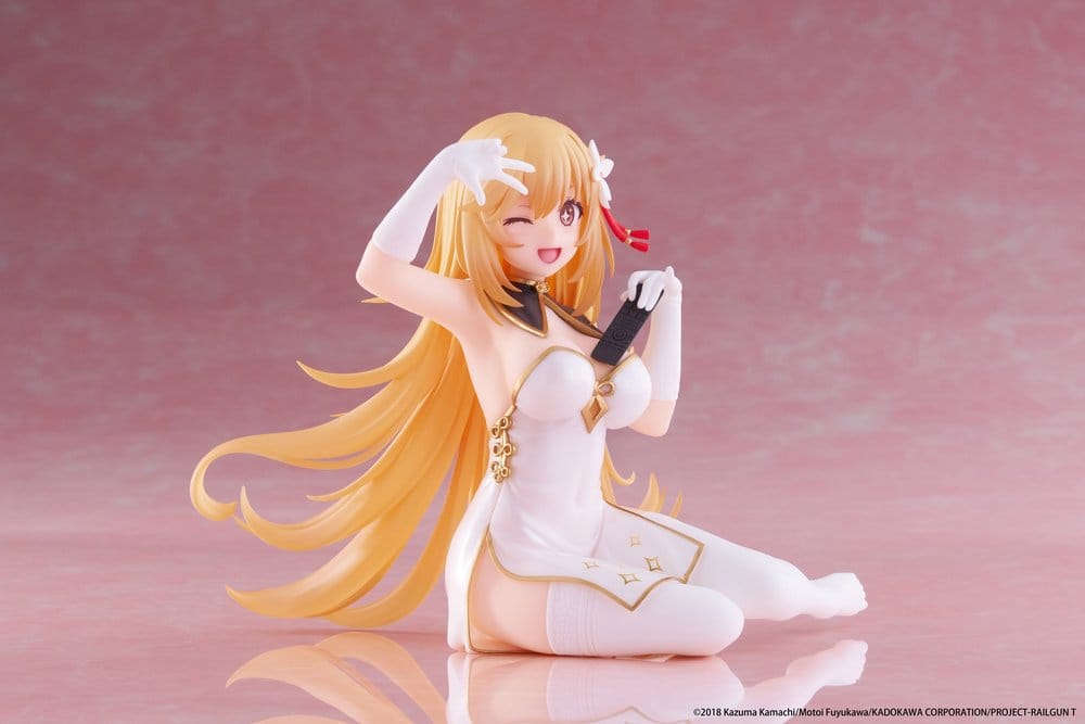 En viss vitenskapelig Railgun PVC-statue stasjonær søt figur Misaki Shokuho kinesisk kjole Ver. 13 cm