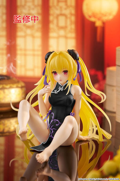 To Love-Ru Darkness PVC Statue Desktop Sød Figur Golden Darkness (Kina kjole Ver.) Fornyelse 13 cm