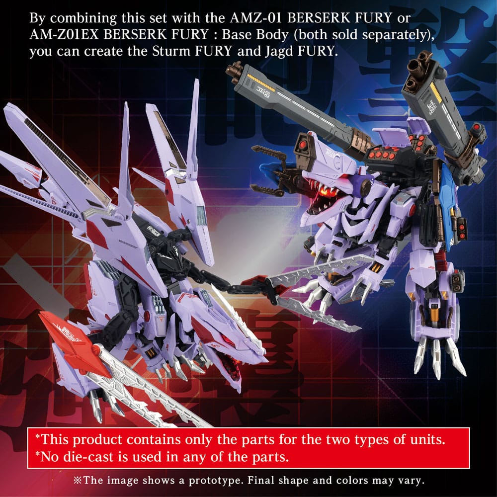 Zoids modellsett tilbehørssett AM-Z01CP Berserk Fury Sturm & Jagd Unit