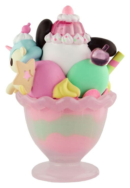Hello Kitty & Friends Fensterbox-Figur Fast Food Pochacco Pink Unicorn Sundae 9 cm