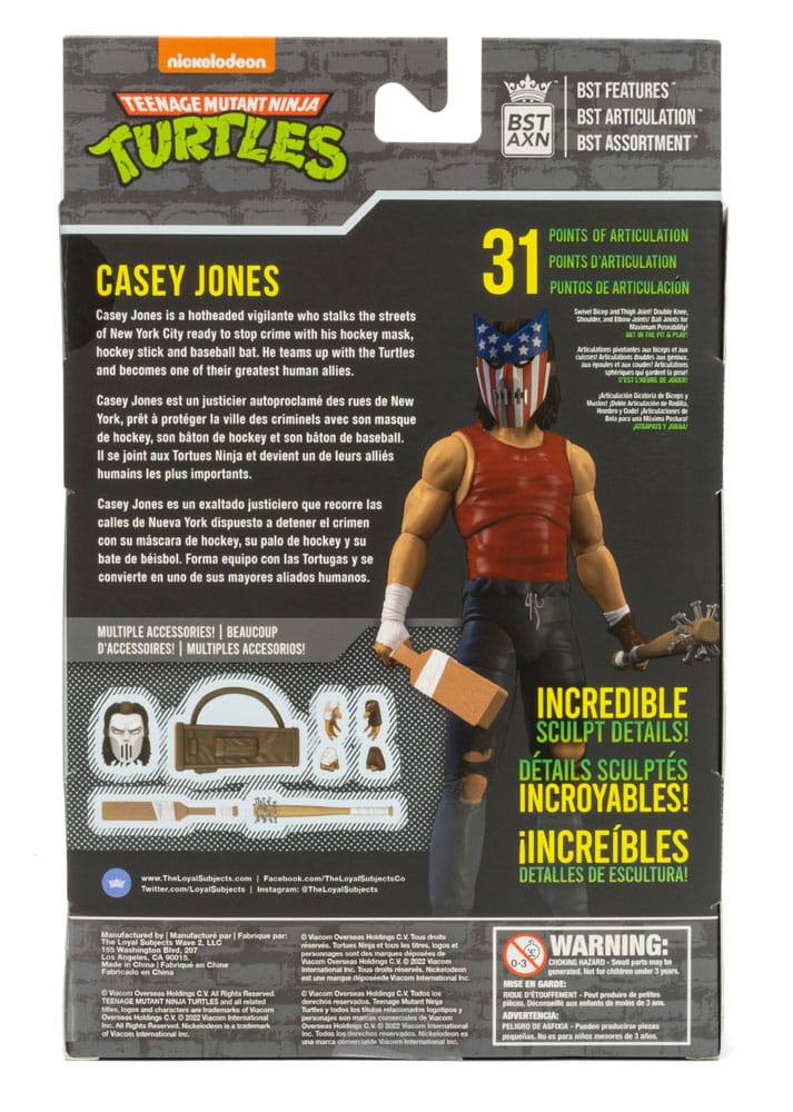 Tinejdžerski mutant ninja kornjače bst axn akcija figura casey jones urbane legende 13 cm