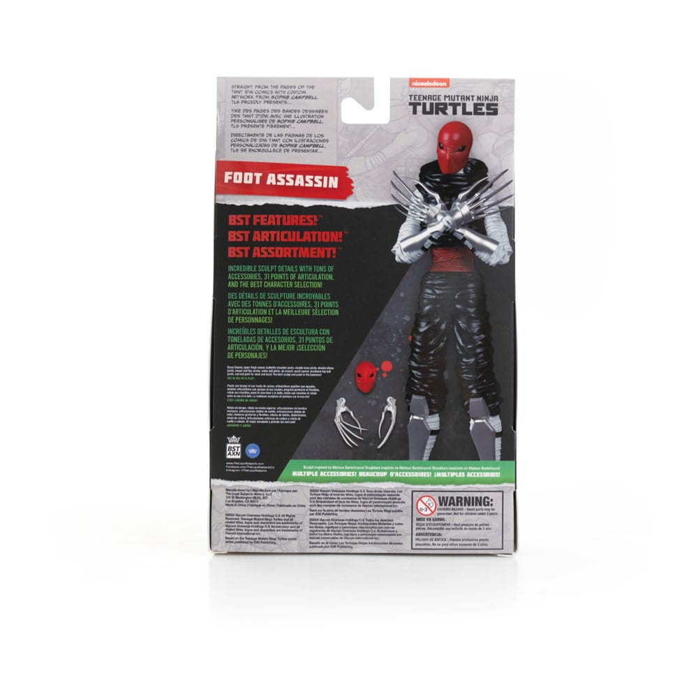 Tinejdžerski mutant ninja kornjače bst axn action figura ubojica stopala (idw stripovi) 13 cm