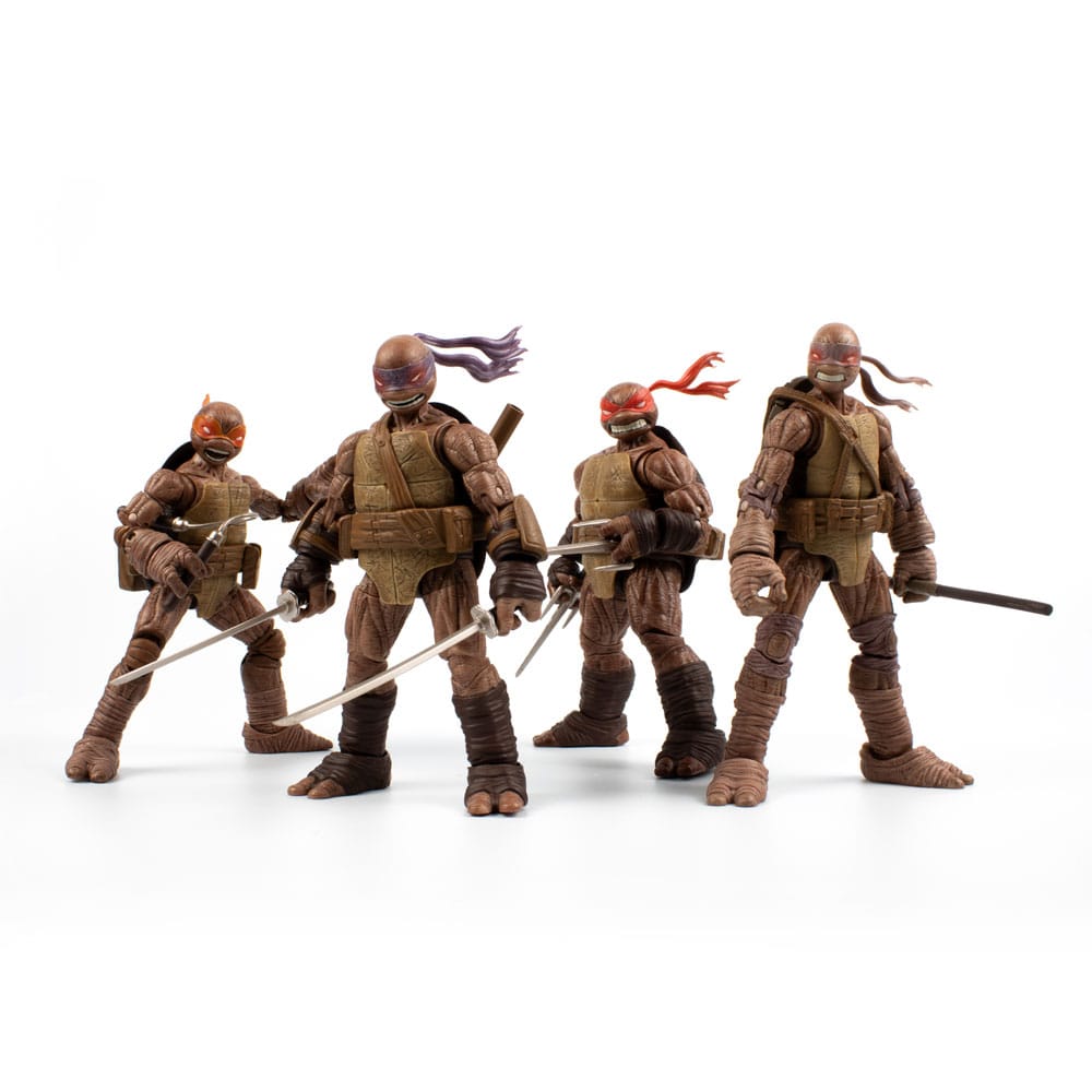 Tinejdžerski mutant ninja kornjače bst axn akcija figure 4-pack zombie kornjače (idw stripovi) 13 cm