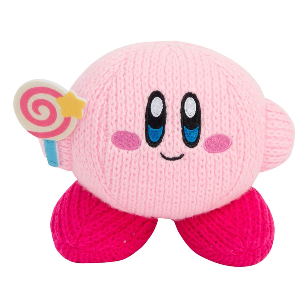 Kirby Nuiguru-Knit pluchen figuur Kirby met onoverwinnelijke snoepstaf