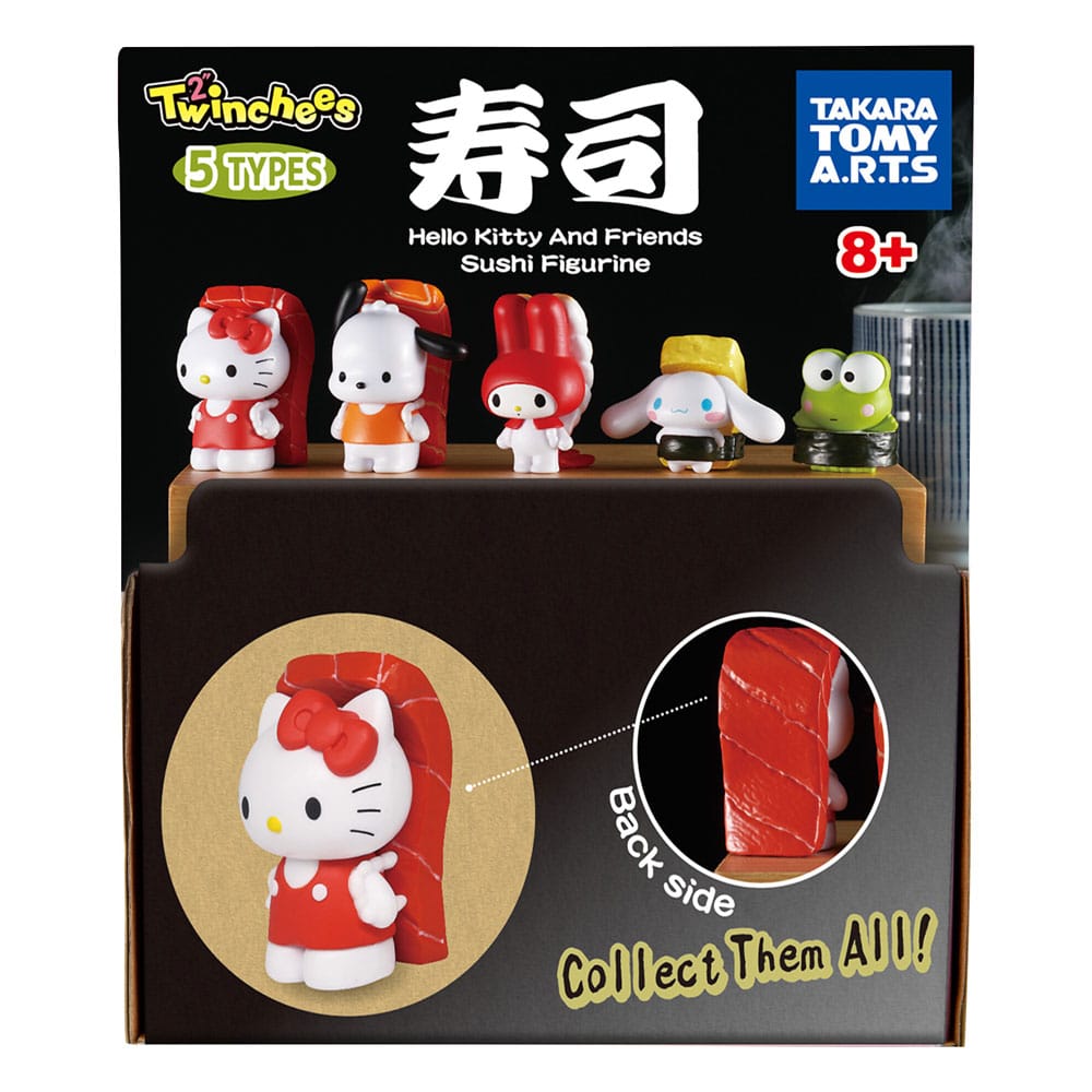 Sanrio Twinchees Mini Figuras Hello Kitty & Friends Sushi Kawai Display 5 cm (24)