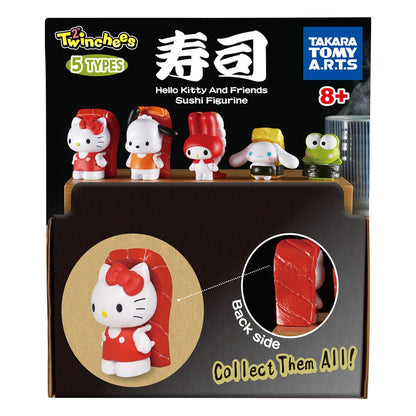 Sanrio Twinchees Mini Figuras Hello Kitty & Friends Sushi Kawai Display 5 cm (24)