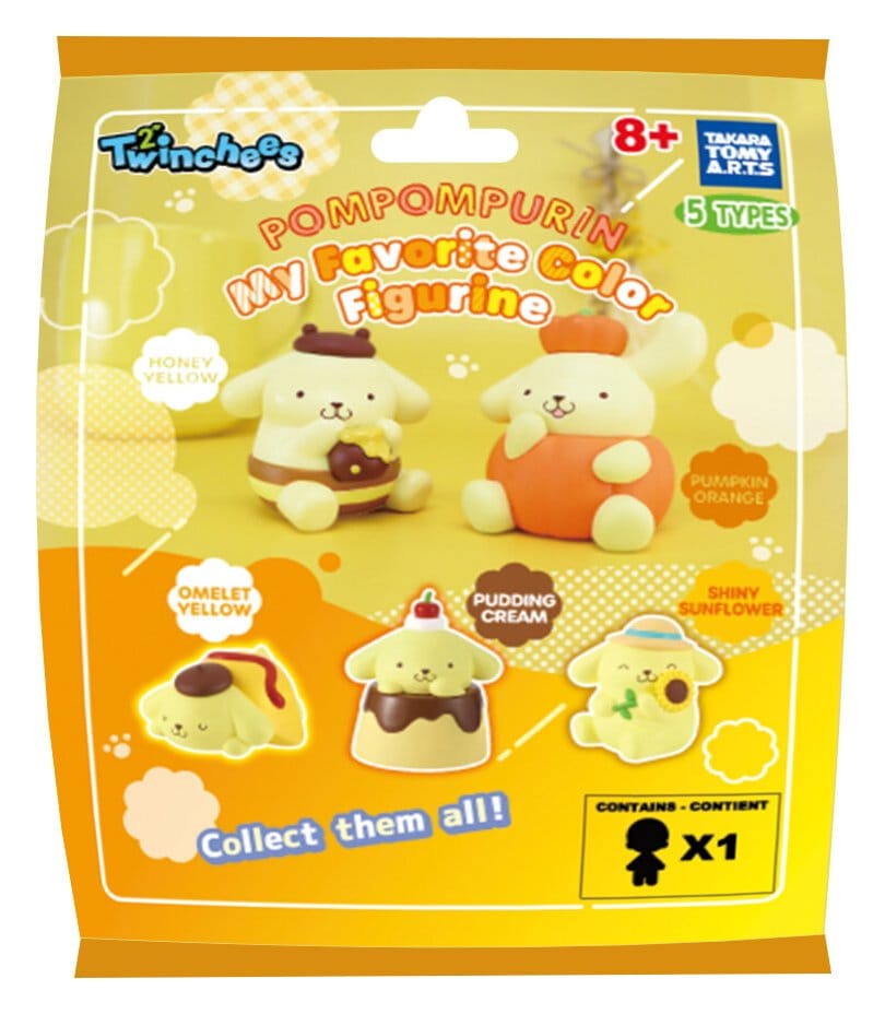 Sanrio Twinchees Mini Figure Pompompurin My Fav Color 5 cm Confezione cieca (24)