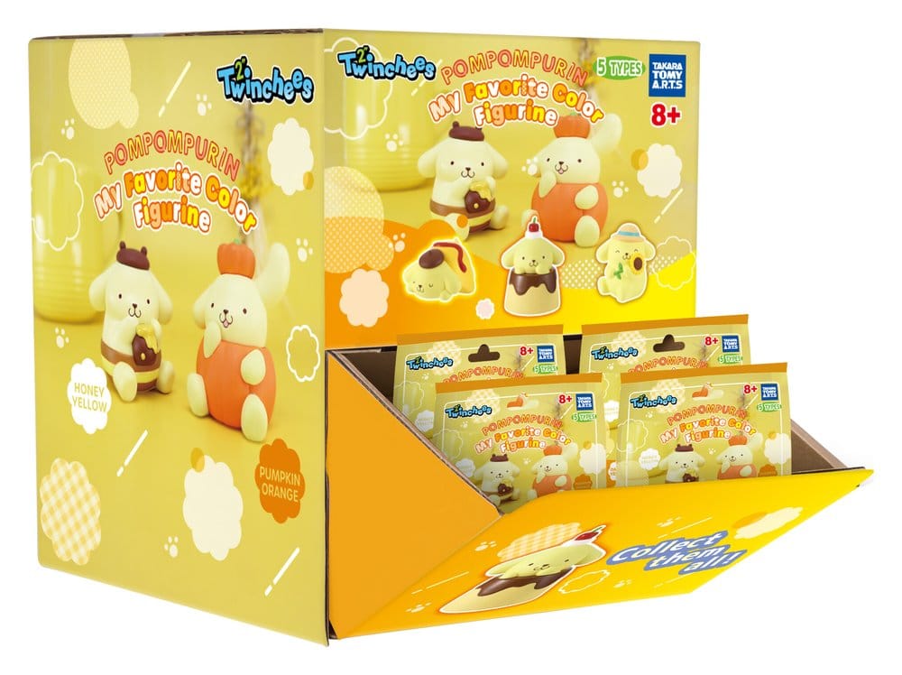 Sanrio Twinchees Mini Figure Pompompurin My Fav Color 5 cm Confezione cieca (24)