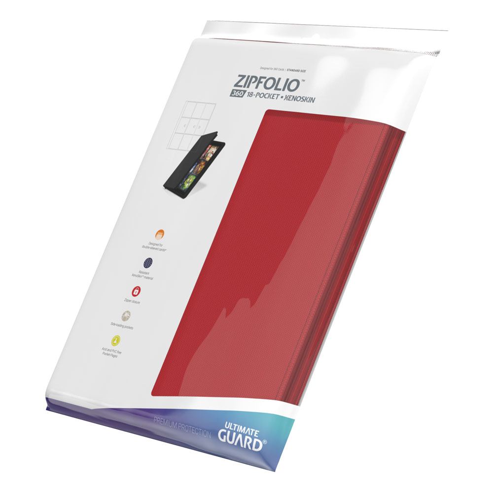 Ultimate Guard Zipfolio 360 18 cep Xenoskin - Kırmızı