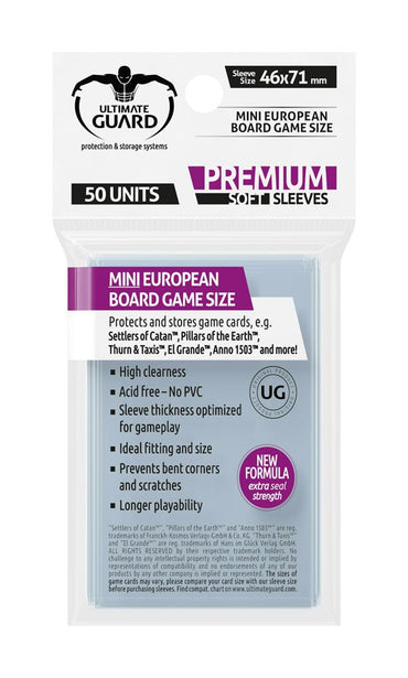 Ultimate Guard Board Game Sleeves (50) - Mini European