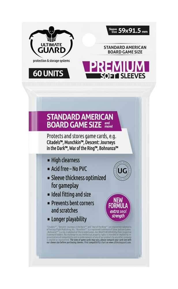 Ultimate Guard Board Game Sleeves (60) - Standard American