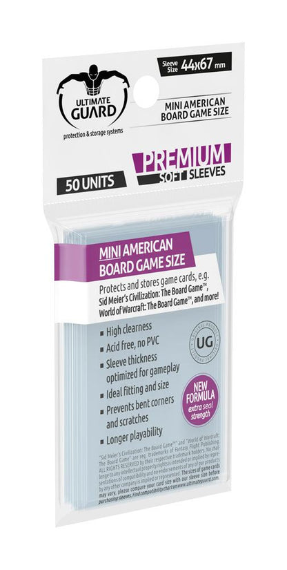 Ultimate Guard Board Game Sleeves (50) - Mini American