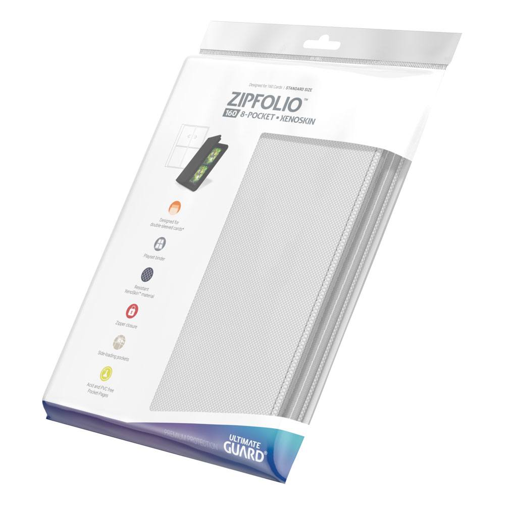 Ultimate Guard Zipfolio 160 8 -lommer Xenoskin - Hvid