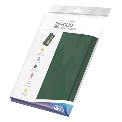 Ultimate Guard Zipfolio 160 8-Pocket Xenoskin - Green