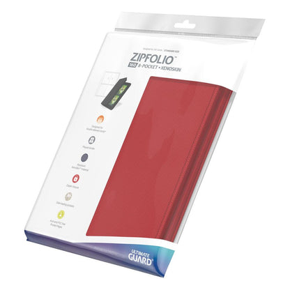 Ultimate Guard Zipfolio 160 8-Pocket Xenoskin - Red