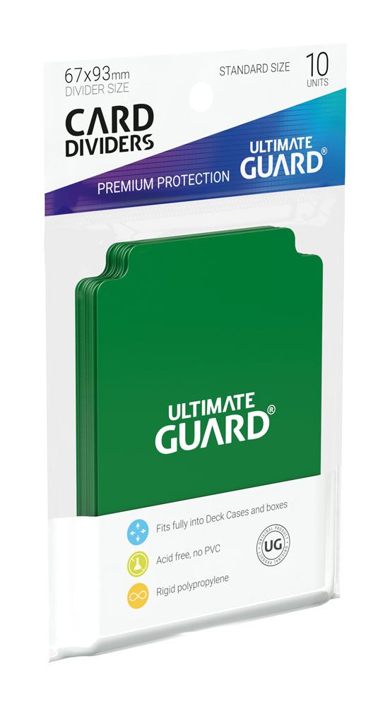 Ultimate Guard Card Dividers Standardstørrelse (10) - Grøn