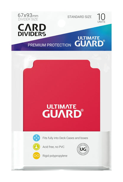 Ultimate Guard Card Dividers Standardstørrelse (10) - Rødt
