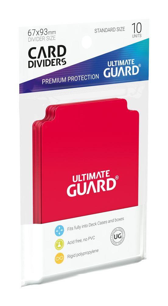 Ultimate Guard Card Dividers Standardstørrelse (10) - Rødt