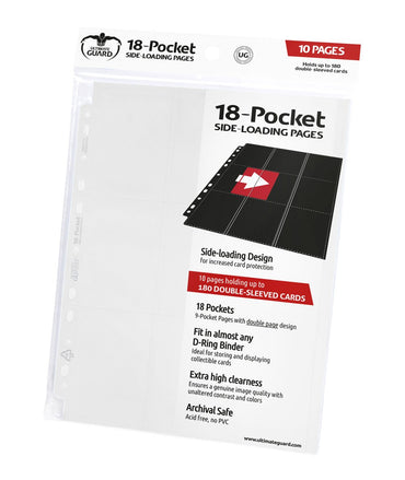 Ultimate Guard 18-Pocket Pages Side-Loading (10) - White