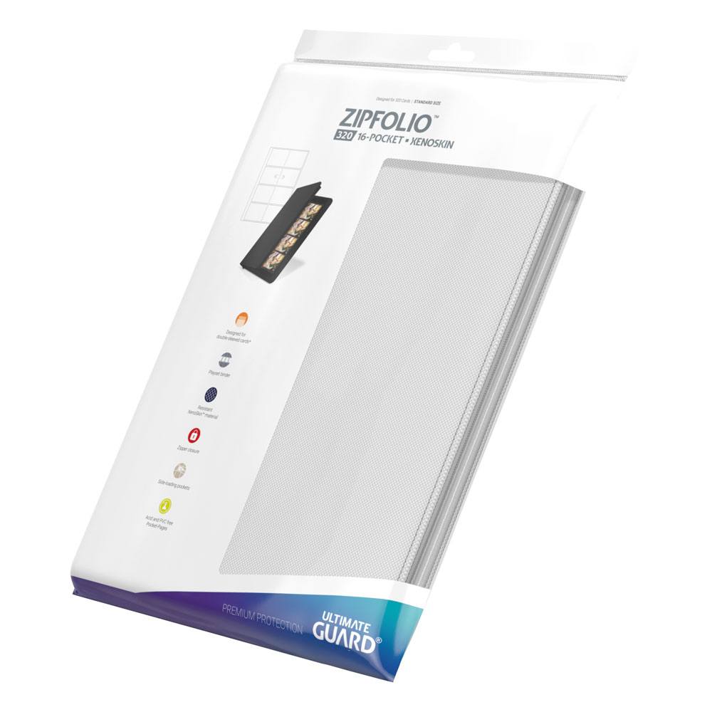 Ultimate Guard Zipfolio 320 16-Pocket Xenoskin - White