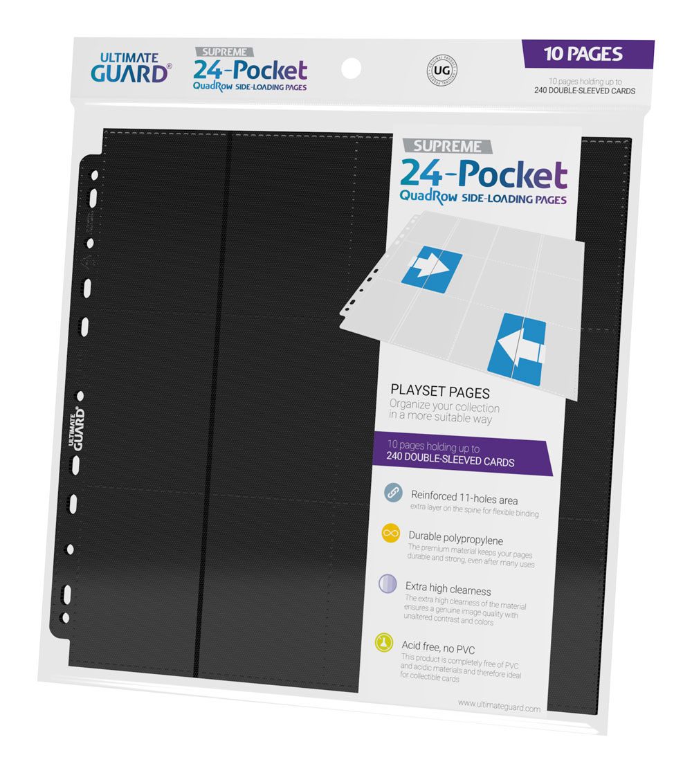 Ultimate Guard 24-Pocket Quadrow Pages sidobelastning (10)-svart