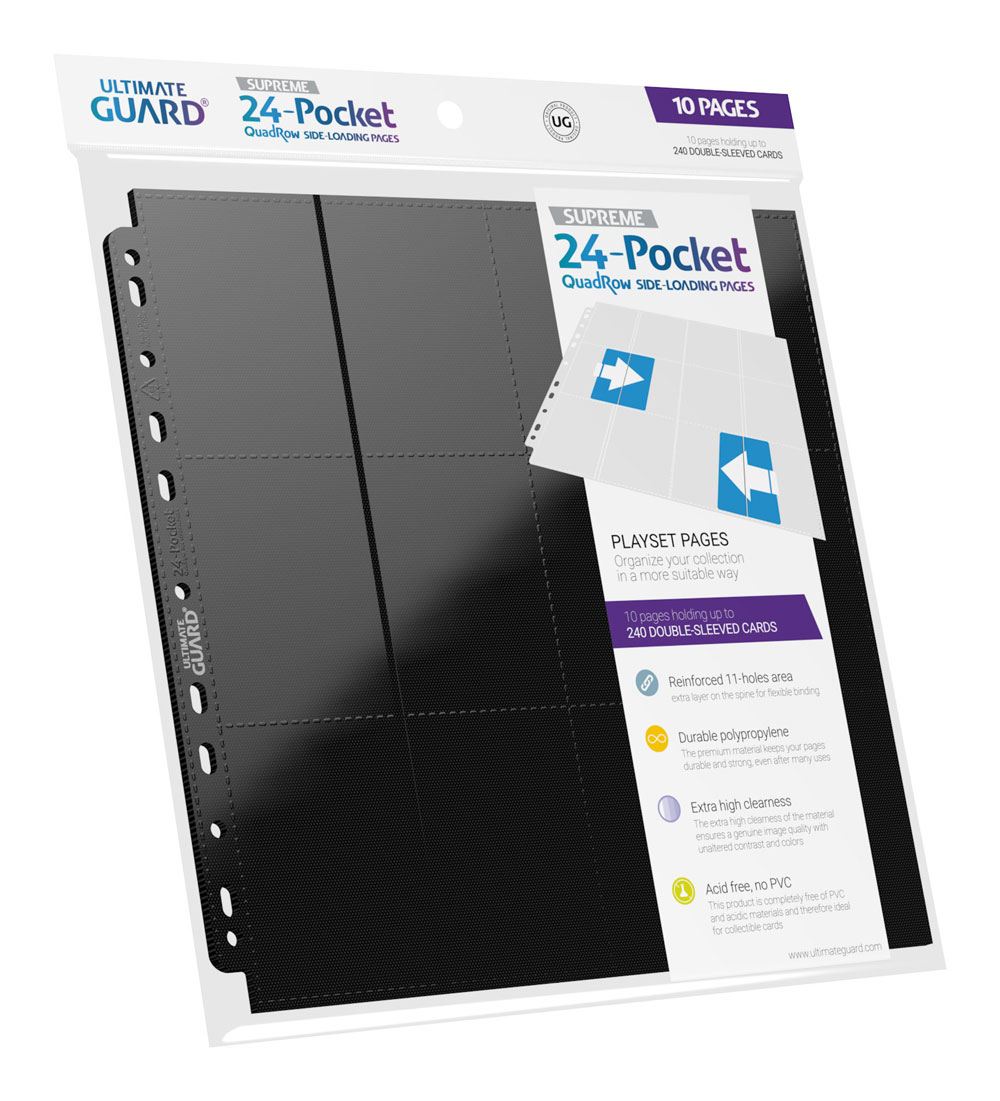 Ultimate Guard 24-Pocket Quadrow Pages sidobelastning (10)-svart