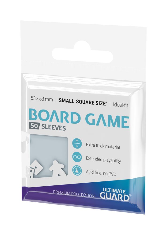 Manches premium Ultimate Guard pour cartes de jeu de société Small Square (50)