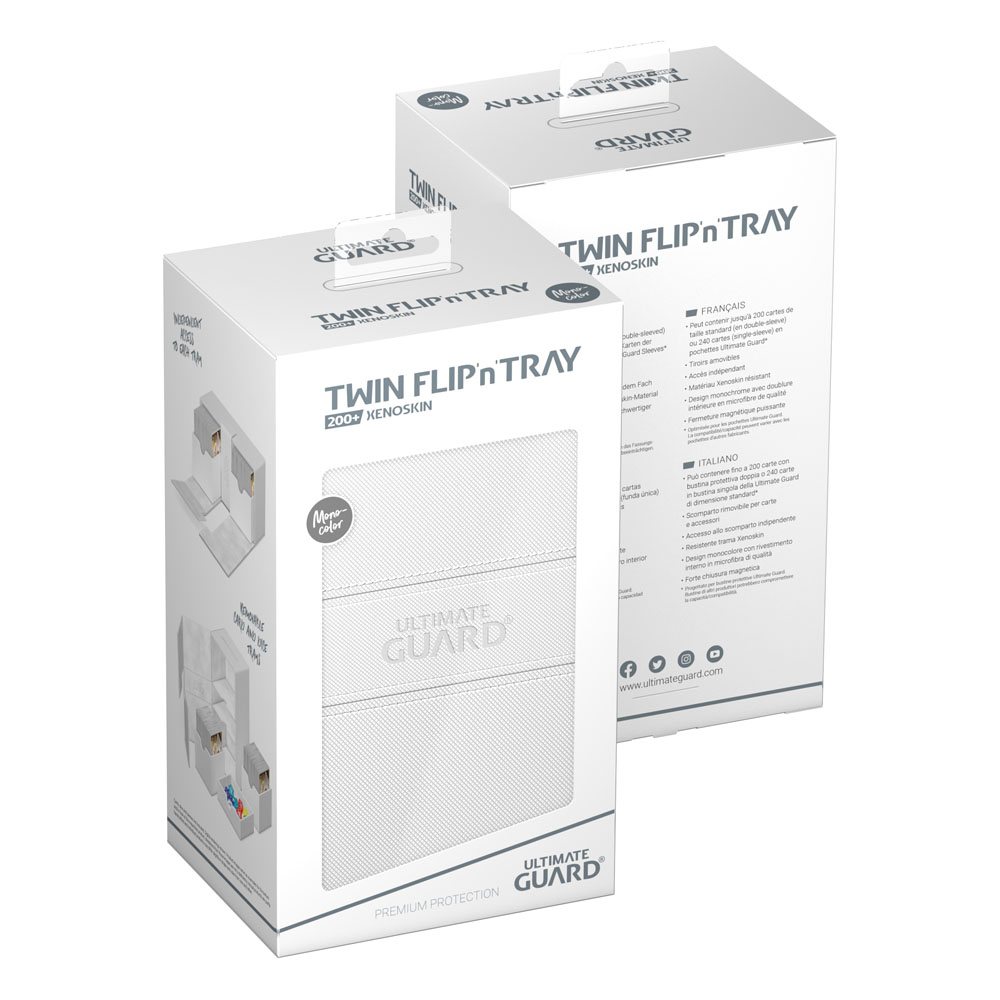 Ultimate Guard Twin Flip'n'Tray 200+ Xenoskin - bianco