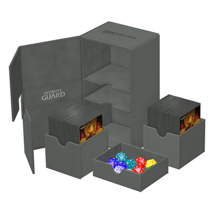 Ultimate Guard Twin Flip'n'Tray 200+ Xenoskin - Grå