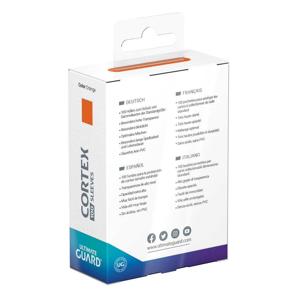Ultimate Guard Cortex ærmer Standardstørrelse (100) - Orange