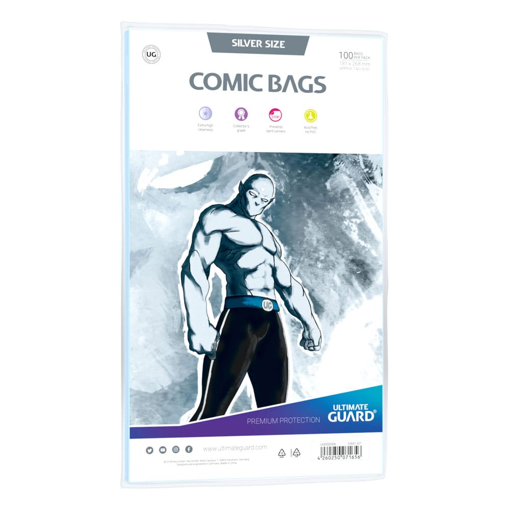 Ultimate Guard Comic Bags Standard (100) - Silver Size