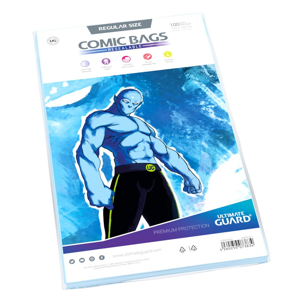 Ultimate Guard Comic Torbalar Yeniden Yapılabilir (100) - Normal Boyut