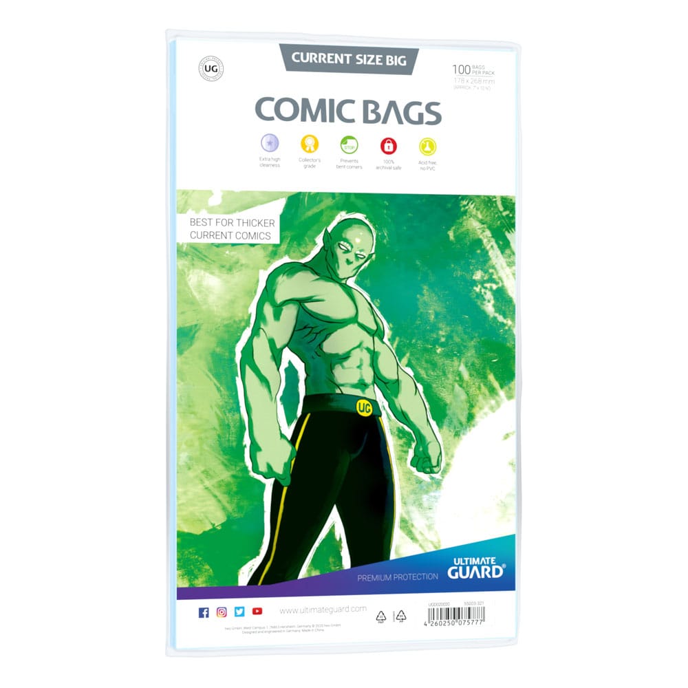 Ultimate Guard Comic Bags Standard (100) - Aktuell storlek stor