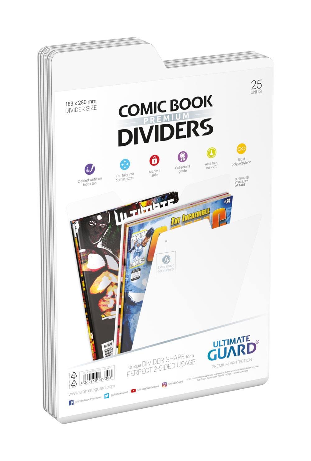 Ultimate Guard Comic Book Divider (25) - White
