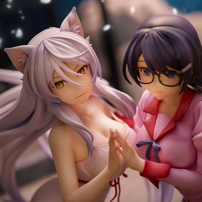 Serie Monogatari Nekomonogatari Statue PVC Tsubasa Hanekawa Set (Re-Run) 19 cm