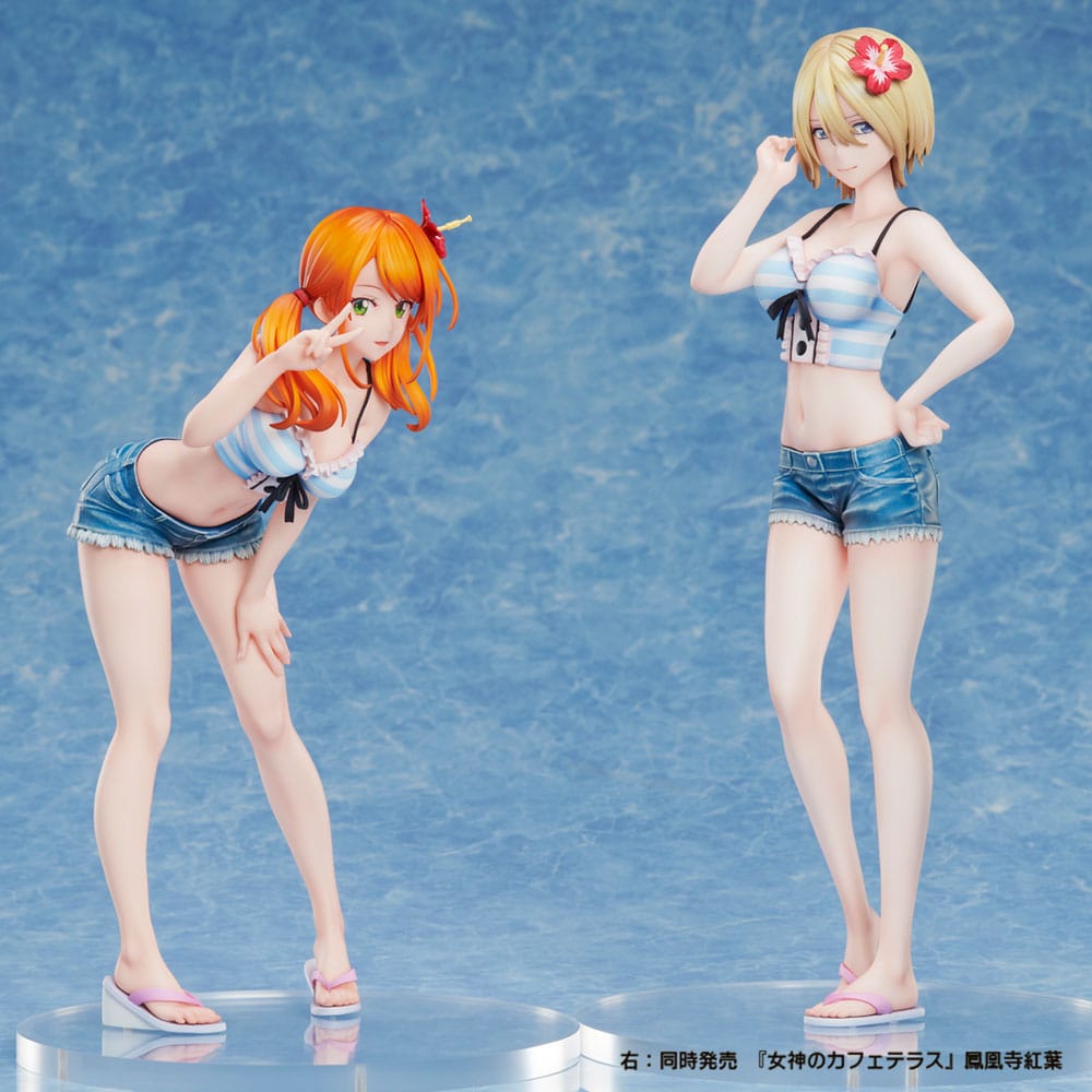 La terraza del café y la estatua de sus diosas PVC Tsukishima Ryusei 21 cm