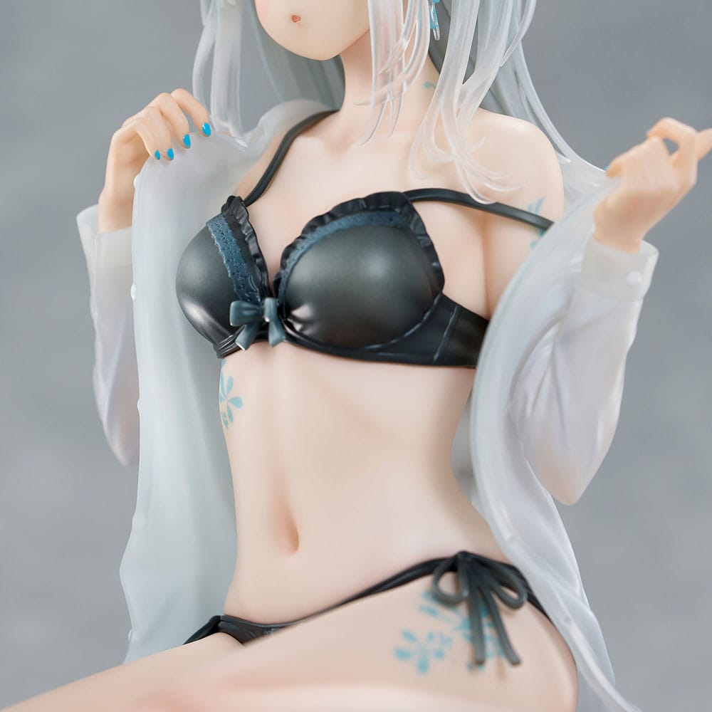 Origineel personage PVC-standbeeld 1/7 Silver-Haired Girl Sky Blue Morning Special Outfit Ver. door Fuumi Illustratie 16 cm