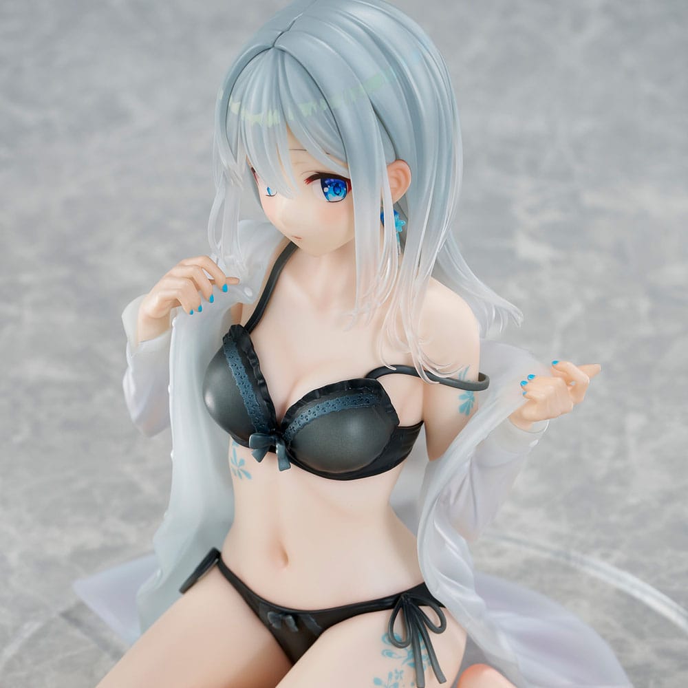 Origineel personage PVC-standbeeld 1/7 Silver-Haired Girl Sky Blue Morning Special Outfit Ver. door Fuumi Illustratie 16 cm
