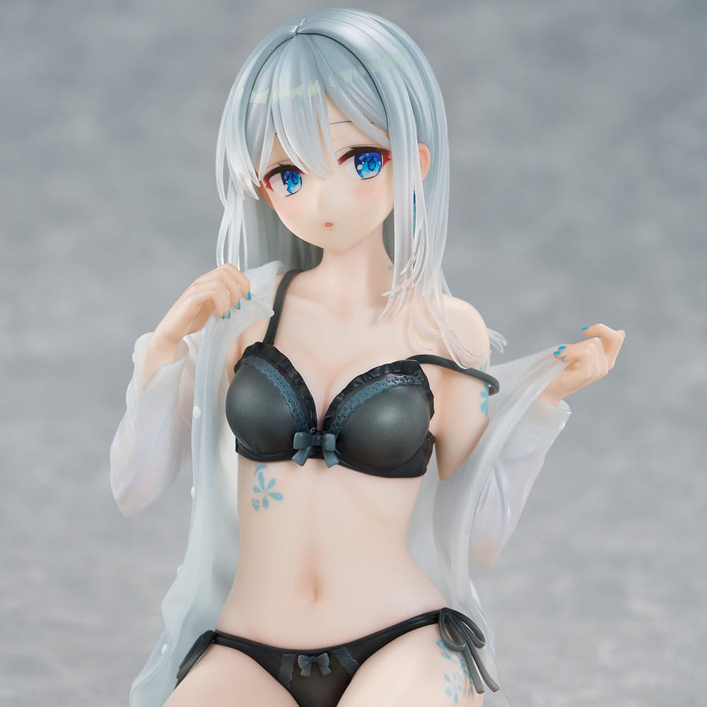 Origineel personage PVC-standbeeld 1/7 Silver-Haired Girl Sky Blue Morning Special Outfit Ver. door Fuumi Illustratie 16 cm