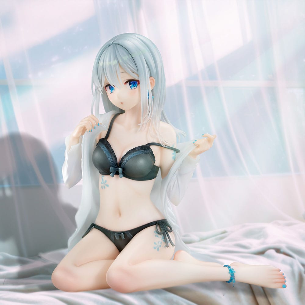 Origineel personage PVC-standbeeld 1/7 Silver-Haired Girl Sky Blue Morning Special Outfit Ver. door Fuumi Illustratie 16 cm