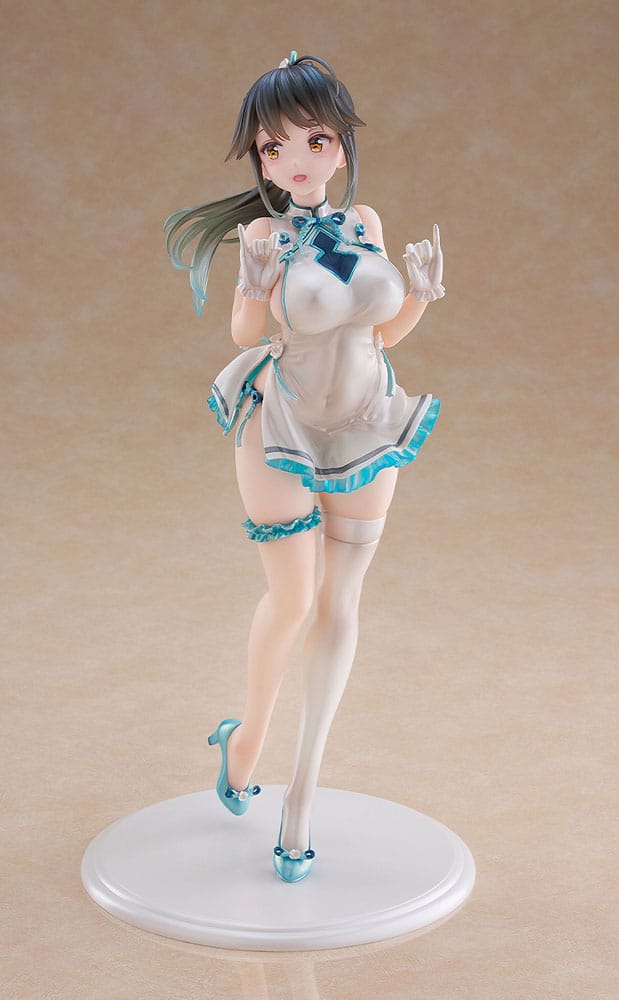 Avian Romance Pink Label 5 Statua in PVC 1/6 Ragazza coda di cavallo: Qipao 29 cm